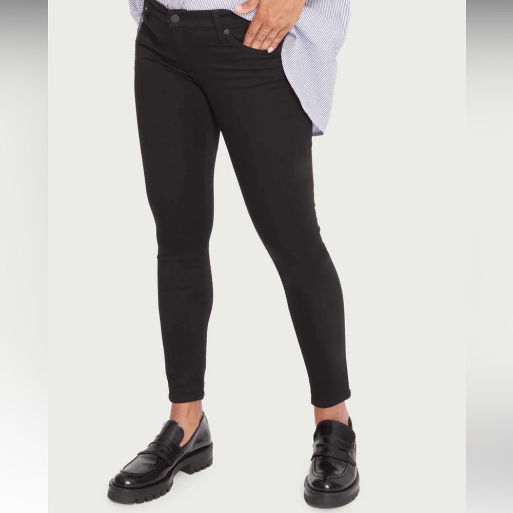 Hatch Slim Maternity jeans in jet black, skinny fit with stretch, size 30